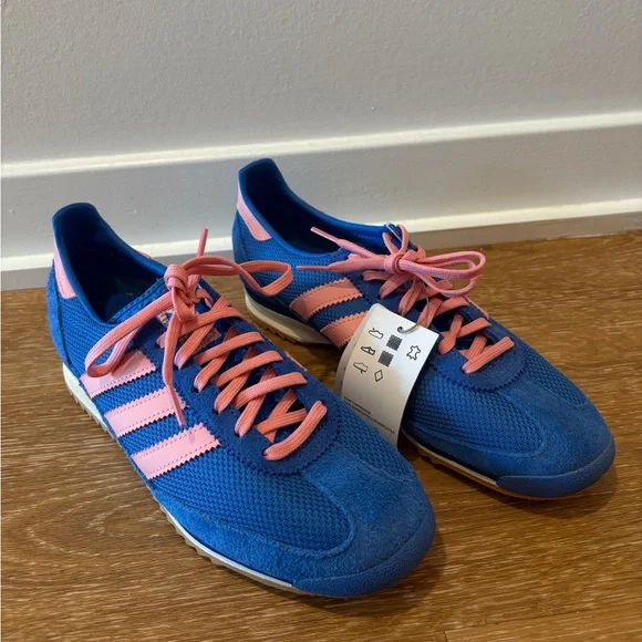 Adidas Original SL 72 Casual Shoes Lucid Blue/Pink Spark/Bright Royal NWT - Picture 2 of 4